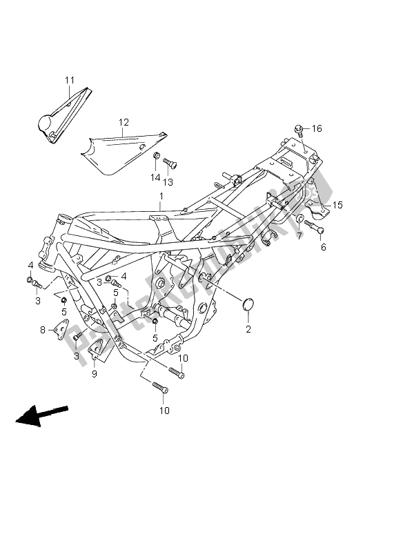 Todas las partes para Marco de Suzuki GSF 600 NS Bandit 2002