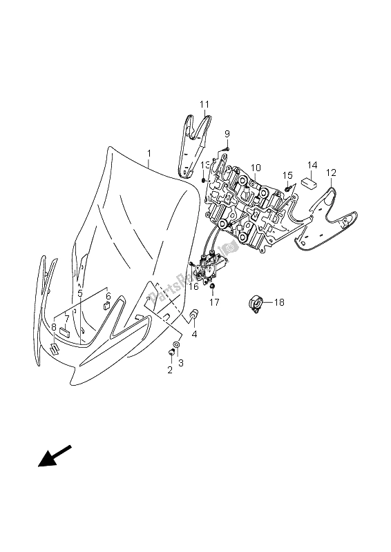 Todas las partes para Pantalla De Viento (an650a) de Suzuki AN 650A Burgman Executive 2006