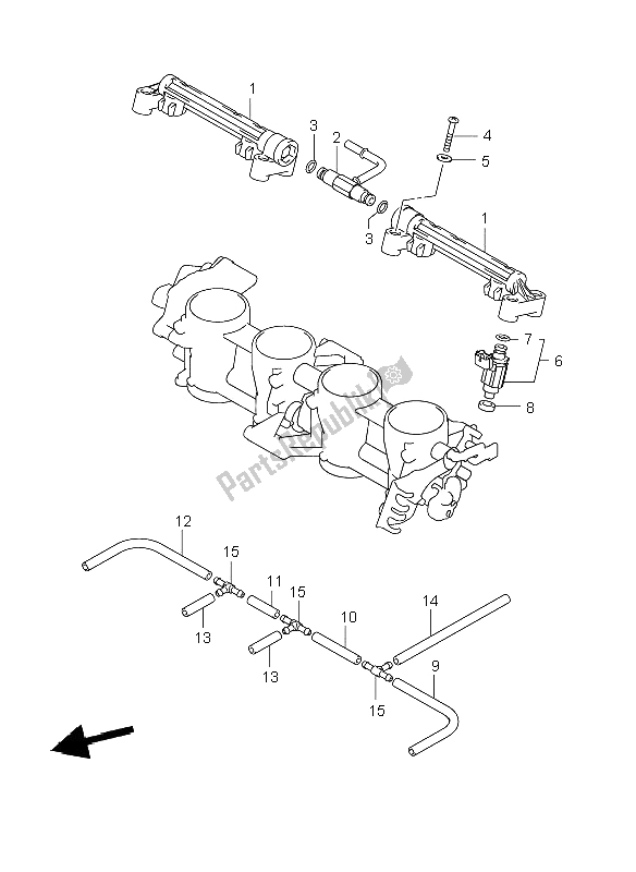 Toutes les pièces pour le Tuyau Et Joint De Corps De Papillon du Suzuki GSR 600A 2009