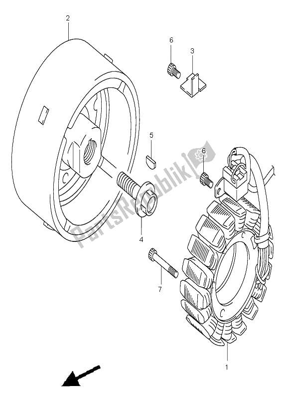 Toutes les pièces pour le Magnéto du Suzuki DL 1000 V Strom 2004