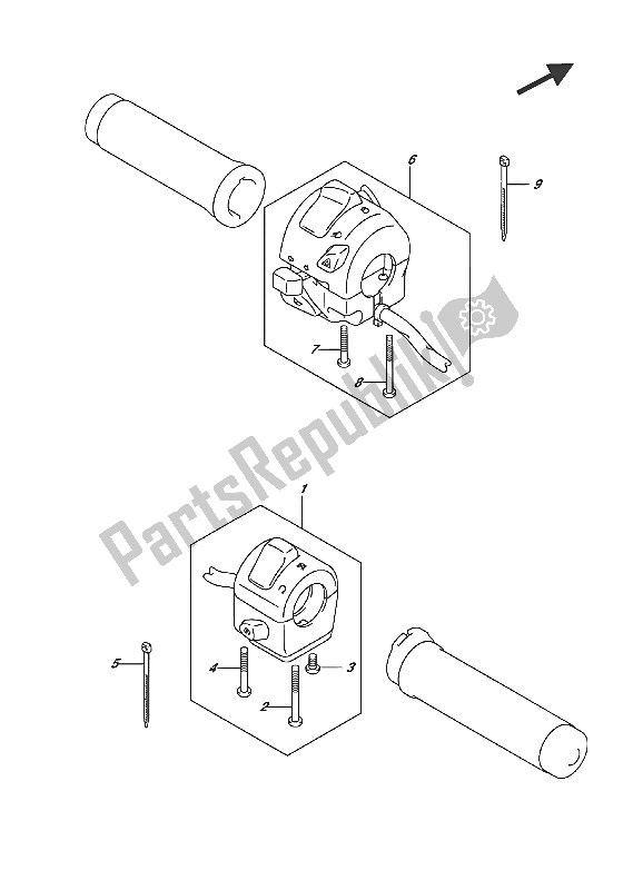 Todas las partes para Interruptor De La Manija de Suzuki VL 1500T Intruder 2016