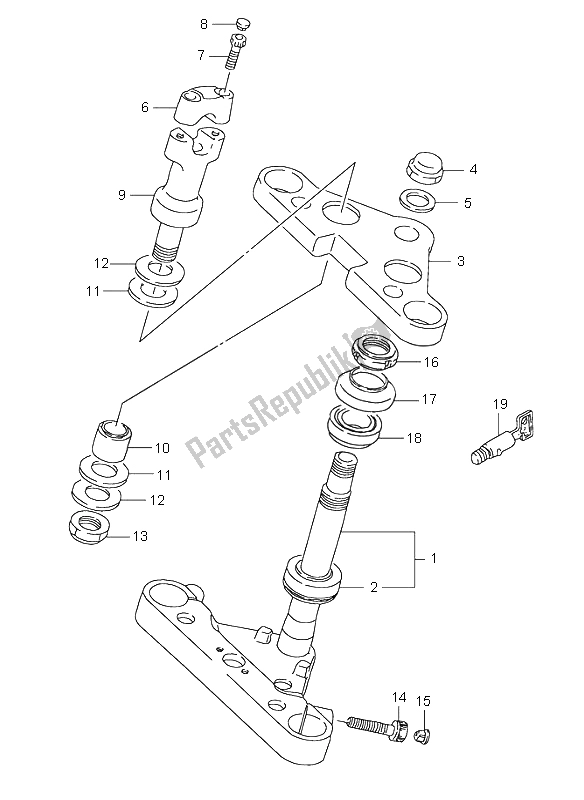 Todas las partes para Vástago De Dirección de Suzuki VS 1400 Intruder 1997