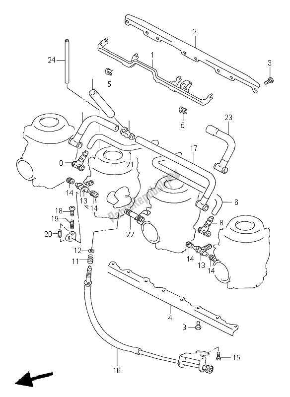 Todas las partes para Accesorios De Carburador de Suzuki GSX R 1100W 1998