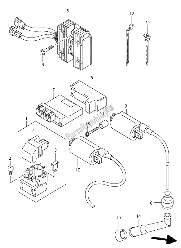 Toutes les pièces pour le électrique du Suzuki VL 800 Volusia 2002