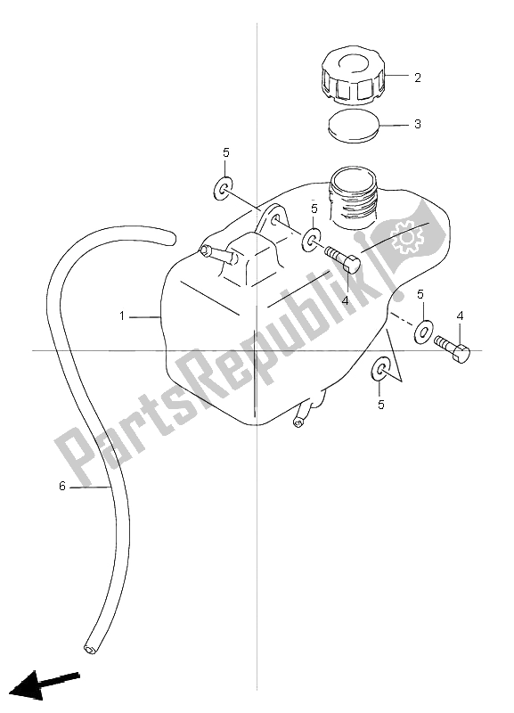 Todas as partes de Tanque De óleo do Suzuki LT 80 Quadsport 2001