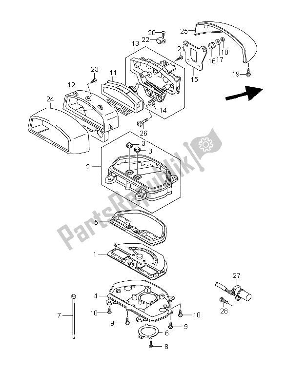 Tutte le parti per il Tachimetro del Suzuki VZR 1800R M 1800 Intruder 2006