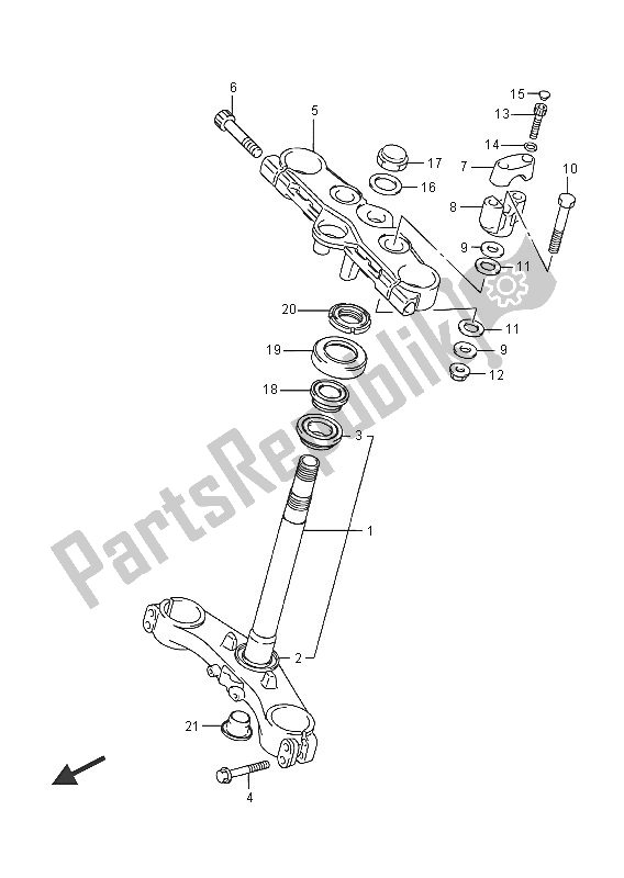 Todas las partes para Vástago De Dirección de Suzuki GSX 1250 FA 2016