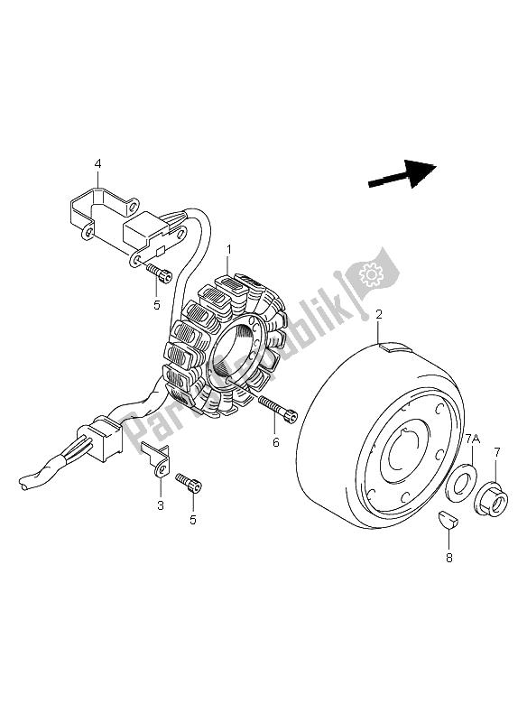 Tutte le parti per il Magnete del Suzuki DR Z 400S 2002