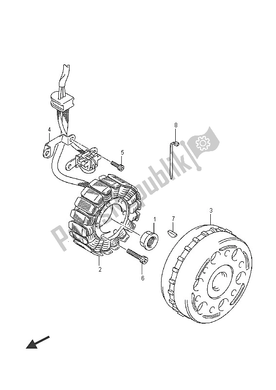 Todas las partes para Magneto de Suzuki Burgman AN 400 ZZA 2016