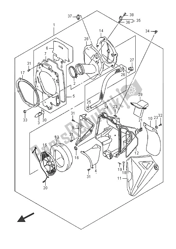 Toutes les pièces pour le Purificateur D'air du Suzuki RMX 450Z 2016