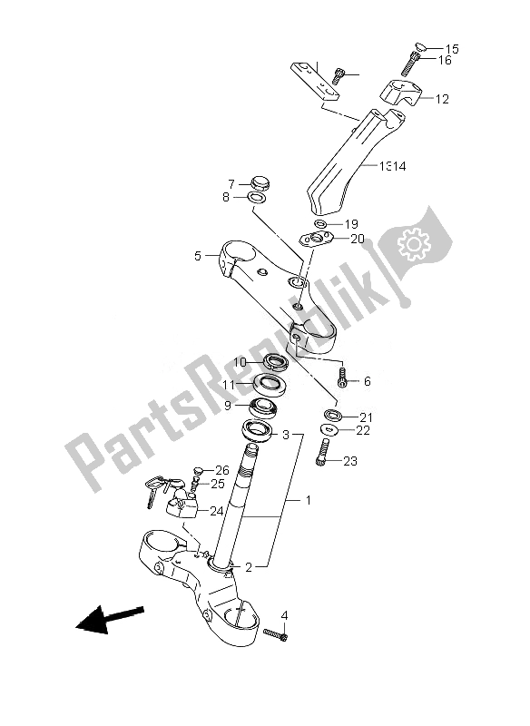 Todas as partes de Haste De Direção do Suzuki VZR 1800 Rnzr M Intruder 2010