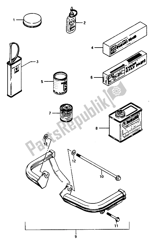 Tutte le parti per il Opzionale del Suzuki GSX 1100 Esef 1150 EF 1986