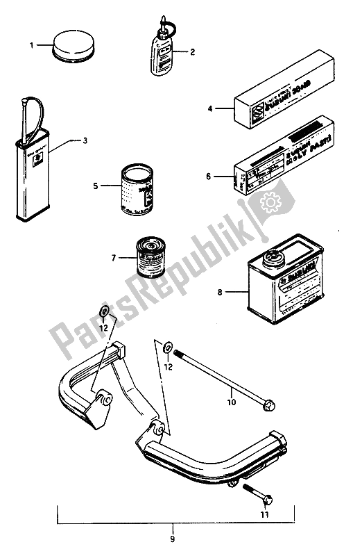 All parts for the Optional of the Suzuki GSX 1100 1150 Eesef 1985