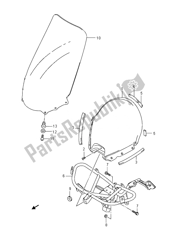 Todas las partes para Parabrisas (uh125 E02) de Suzuki UH 125A Burgman 2014