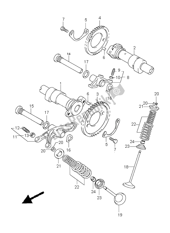 Toutes les pièces pour le Vilebrequin Et Soupape du Suzuki VL 800 Volusia 2002