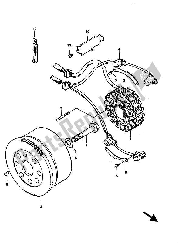 Todas las partes para Generador de Suzuki GV 1400 Gdgc 1987