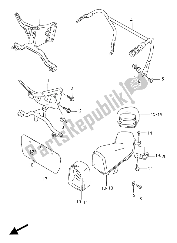 All parts for the Cowling Body Installation Parts of the Suzuki GSX R 750 1996