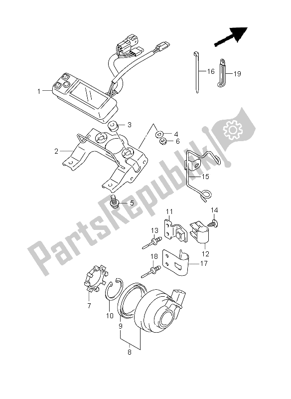 Todas as partes de Velocímetro (e33) do Suzuki RMX 450Z 2011