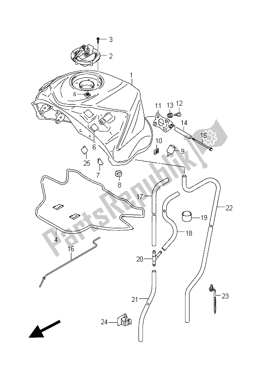 Toutes les pièces pour le Réservoir De Carburant (gsx-r1000uf E21) du Suzuki GSX R 1000 2011