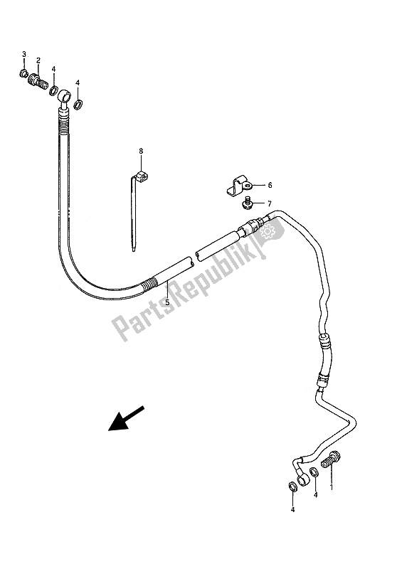 Todas las partes para Manguera De Embrague de Suzuki VS 1400 Glpf Intruder 1987