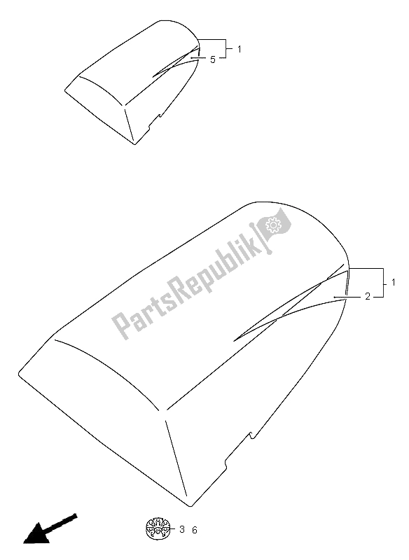 Toutes les pièces pour le Boîte De Queue De Siège du Suzuki GSX R 600 2001