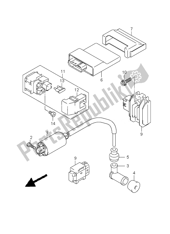 Toutes les pièces pour le électrique du Suzuki RV 125 Vanvan 2010