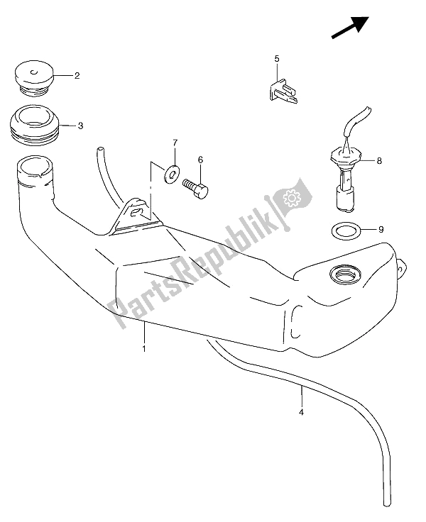Todas as partes de Tanque De óleo do Suzuki RGV 250 1994