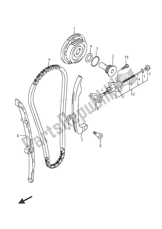 Toutes les pièces pour le Chaîne De Came du Suzuki LT A 750 XPZ Kingquad AXI 4X4 2016