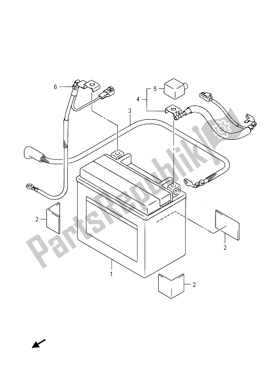 All parts for the Battery (gsx1300ra E02) of the Suzuki GSX 1300 RA Hayabusa 2014