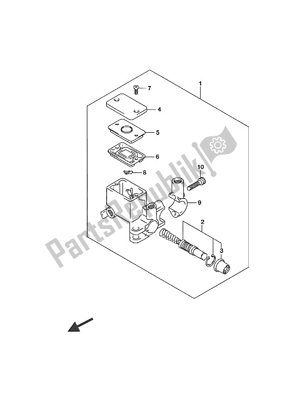 Tutte le parti per il Pompa Freno Posteriore del Suzuki UH 200A Burgman 2016
