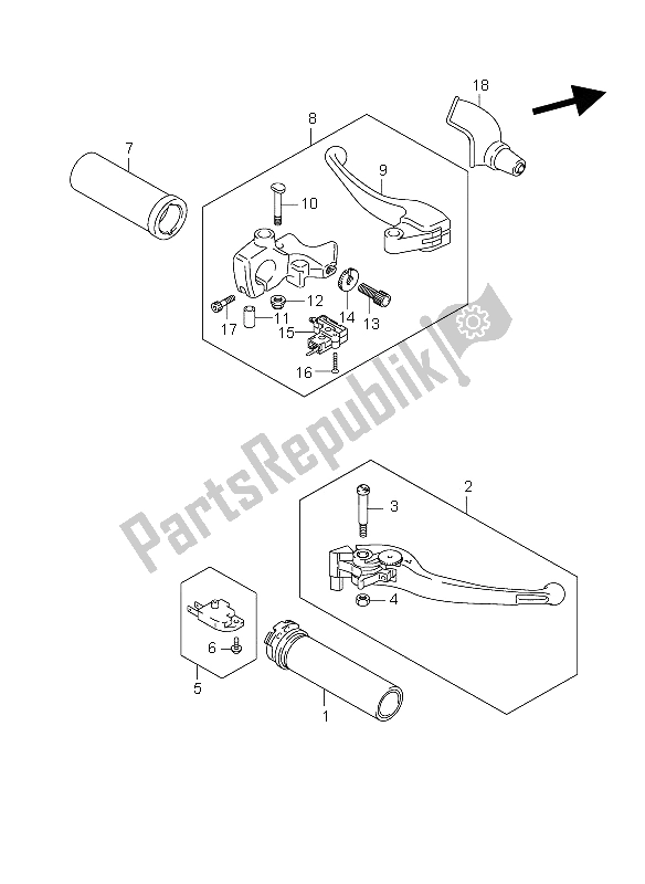Todas las partes para Palanca De La Manija de Suzuki C 800 VL 2009