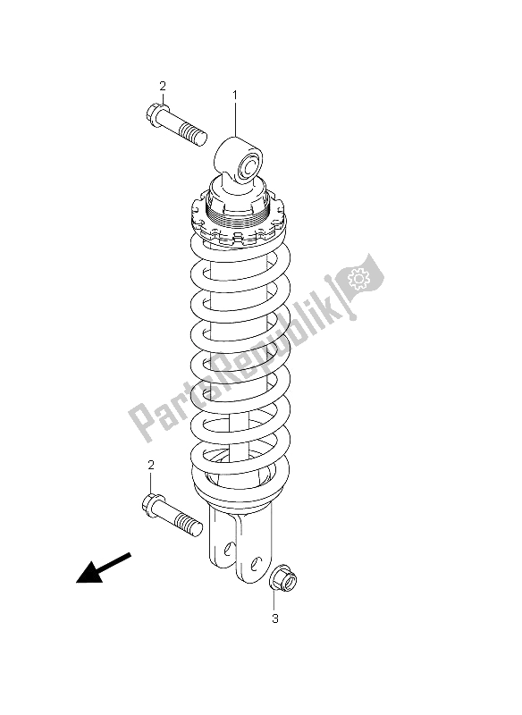 Todas as partes de Amortecedor Traseiro (sw-e33) do Suzuki DR Z 125 SW LW 2012