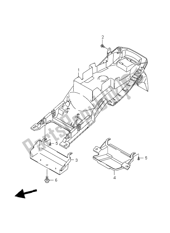 Todas las partes para Guardabarros Trasero de Suzuki GSF 1250 Nassa Bandit 2009