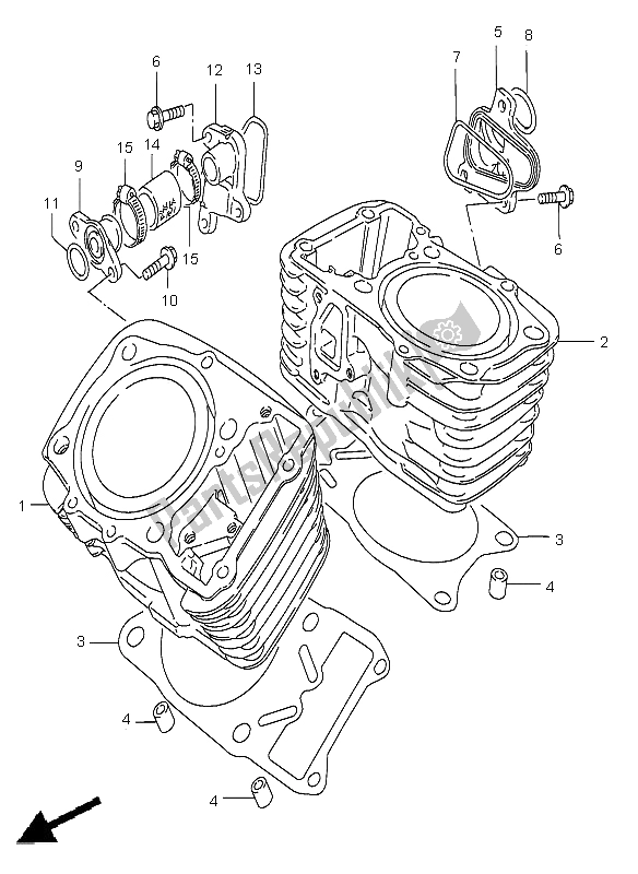 Todas as partes de Cilindro do Suzuki VS 800 Intruder 2002