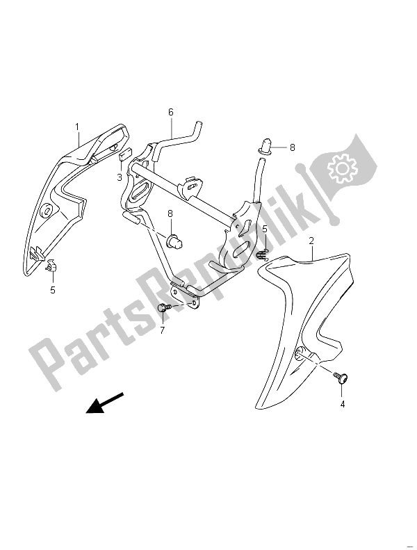 All parts for the Headlamp Housing (gsf650) of the Suzuki GSF 650 Sasa Bandit 2011