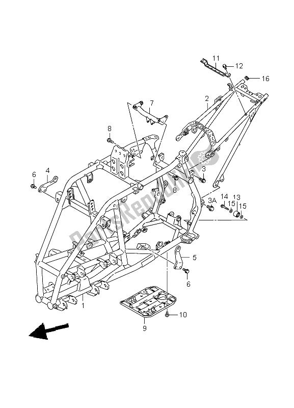 Tutte le parti per il Telaio del Suzuki LT Z 400 Quadsport 2007