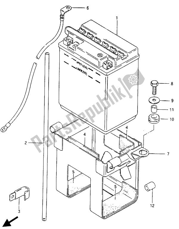 Tutte le parti per il Batteria del Suzuki GSX 750 ES 1986