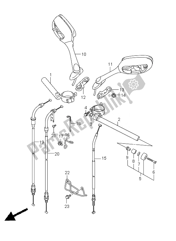 Todas las partes para Manillar de Suzuki GSX R 600 2010