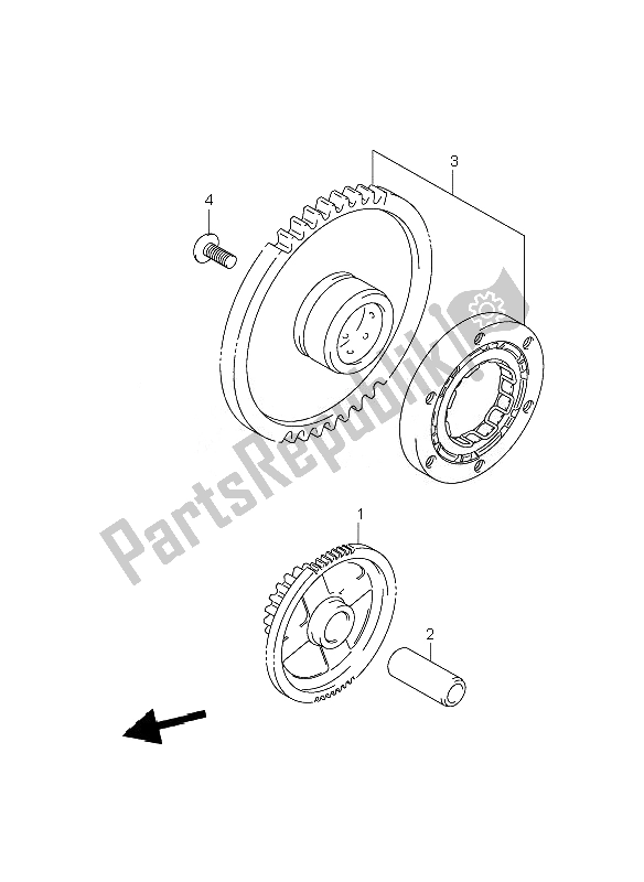 Tutte le parti per il Frizione Di Avviamento del Suzuki GSF 650 Nsnasa Bandit 2007