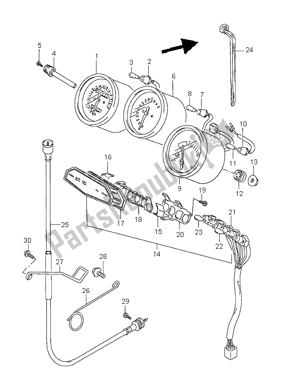 Tutte le parti per il Tachimetro del Suzuki GSX 600F 1995