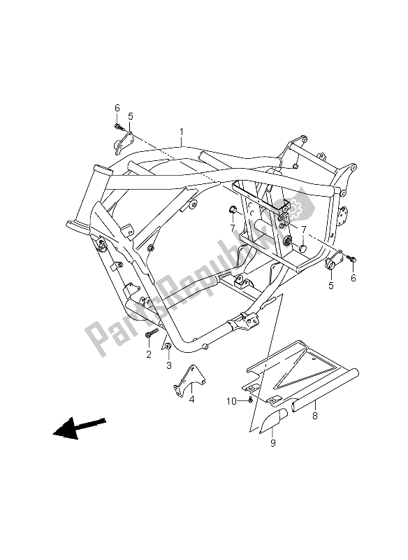 All parts for the Frame of the Suzuki VZR 1800 Rnzr2 M Intruder 2009