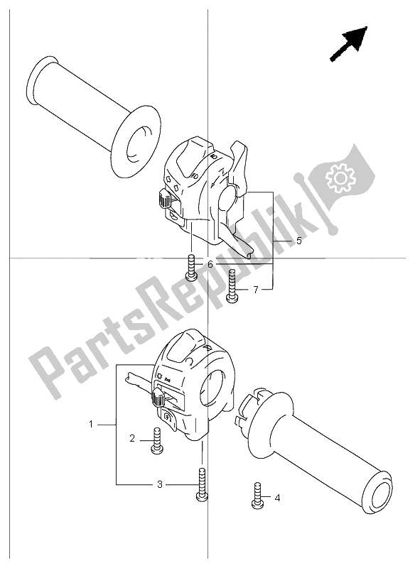 Todas las partes para Interruptor De Mango (gsf1200s) de Suzuki GSF 1200 NS Bandit 2002