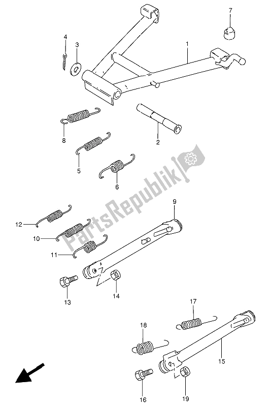 Tutte le parti per il In Piedi del Suzuki GN 250 1994