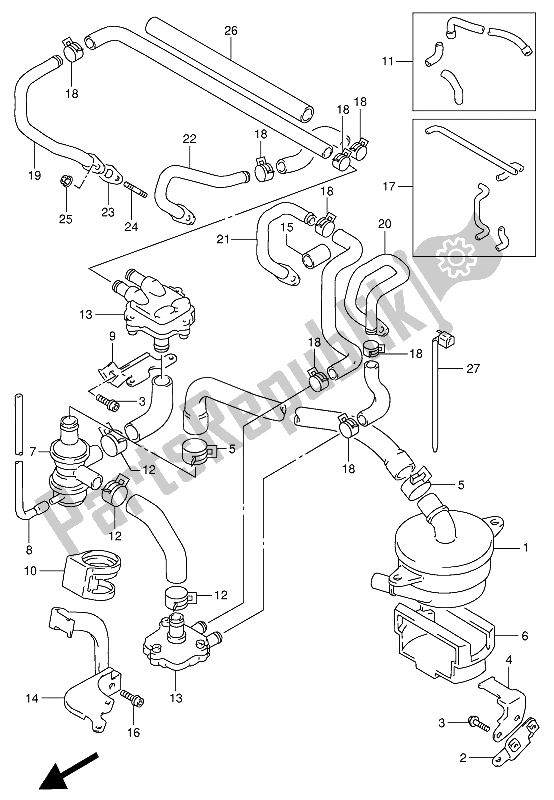 Todas las partes para Segundo Aire (e18-e39) de Suzuki GSX R 1100W 1994