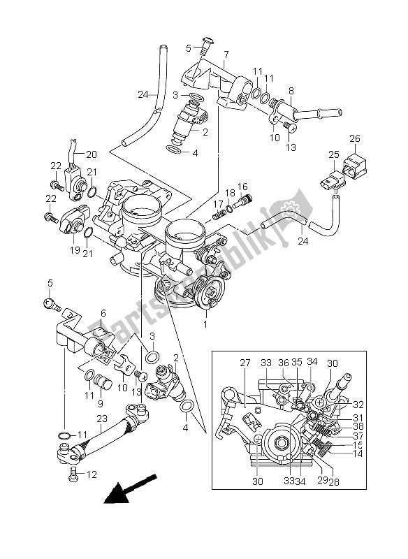 Todas las partes para Cuerpo Del Acelerador de Suzuki VL 1500 Intruder LC 2006