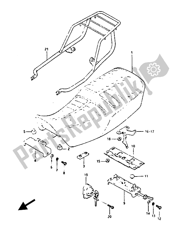 Toutes les pièces pour le Siège du Suzuki GS 450S 1985