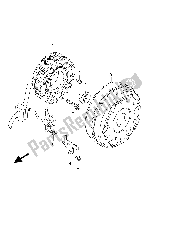 Todas las partes para Magneto de Suzuki Burgman AN 400S 2005