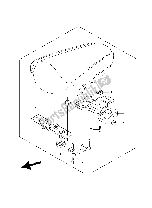 Toutes les pièces pour le Boîte De Queue De Siège du Suzuki GSX R 1000 2008