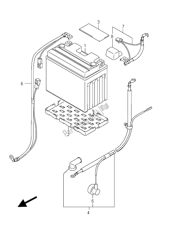 All parts for the Battery (sfv650 E24) of the Suzuki SFV 650A Gladius 2011