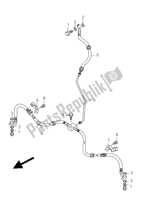 Wszystkie części do Przewód Przedniego Hamulca Suzuki LT A 750 XZ Kingquad AXI 4X4 2012